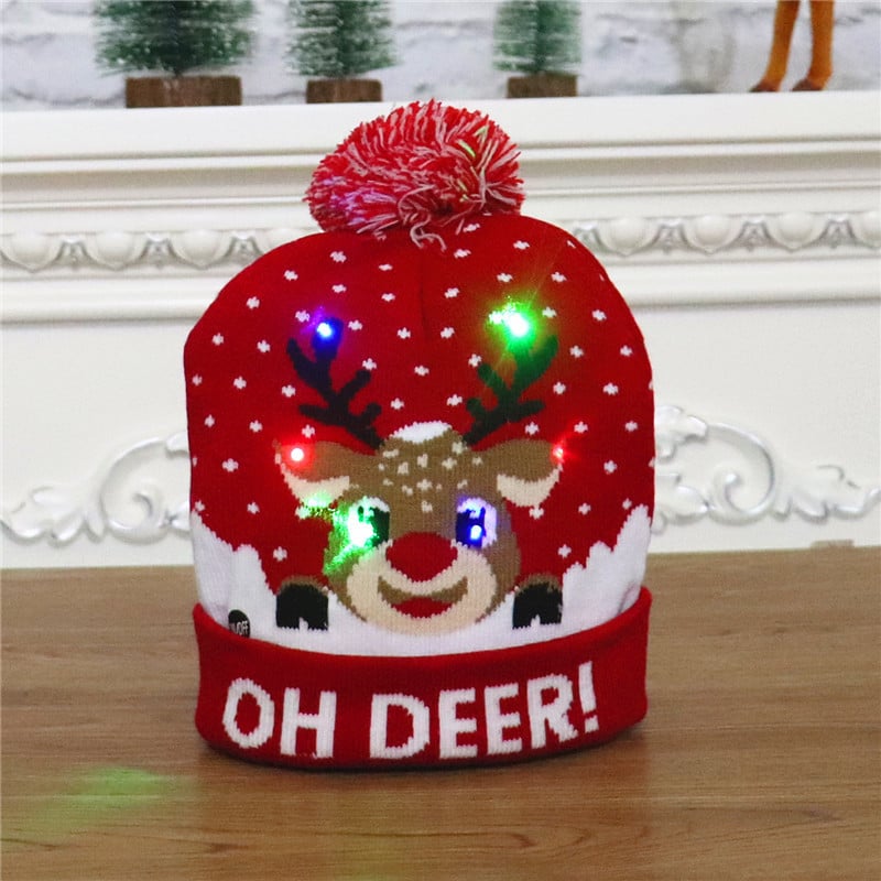 🎁 Christmas Sale 49% OFF- Christmas LED Light Knitted Beanies