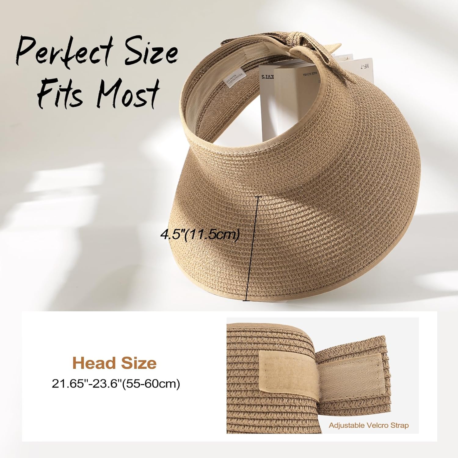 Beach Hat for Women, Wide Brim Sun Straw Hat for Women, Sun Hat Womens UPF 50+ UV Protection, Floppy Foldable Summer Hat