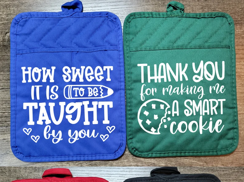 Pot Holders with Pocket and Endearing