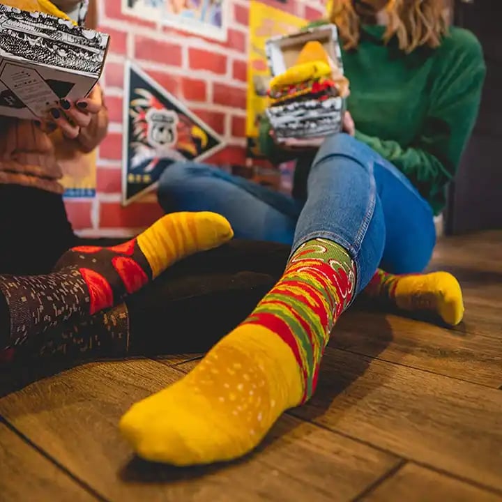 🍔Hamburger Socks (3pairs) – The Perfect Gift for Hamburger Lovers!