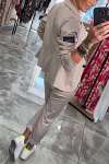 Women's Top Jacket & Elastic Pants Two-piece Set