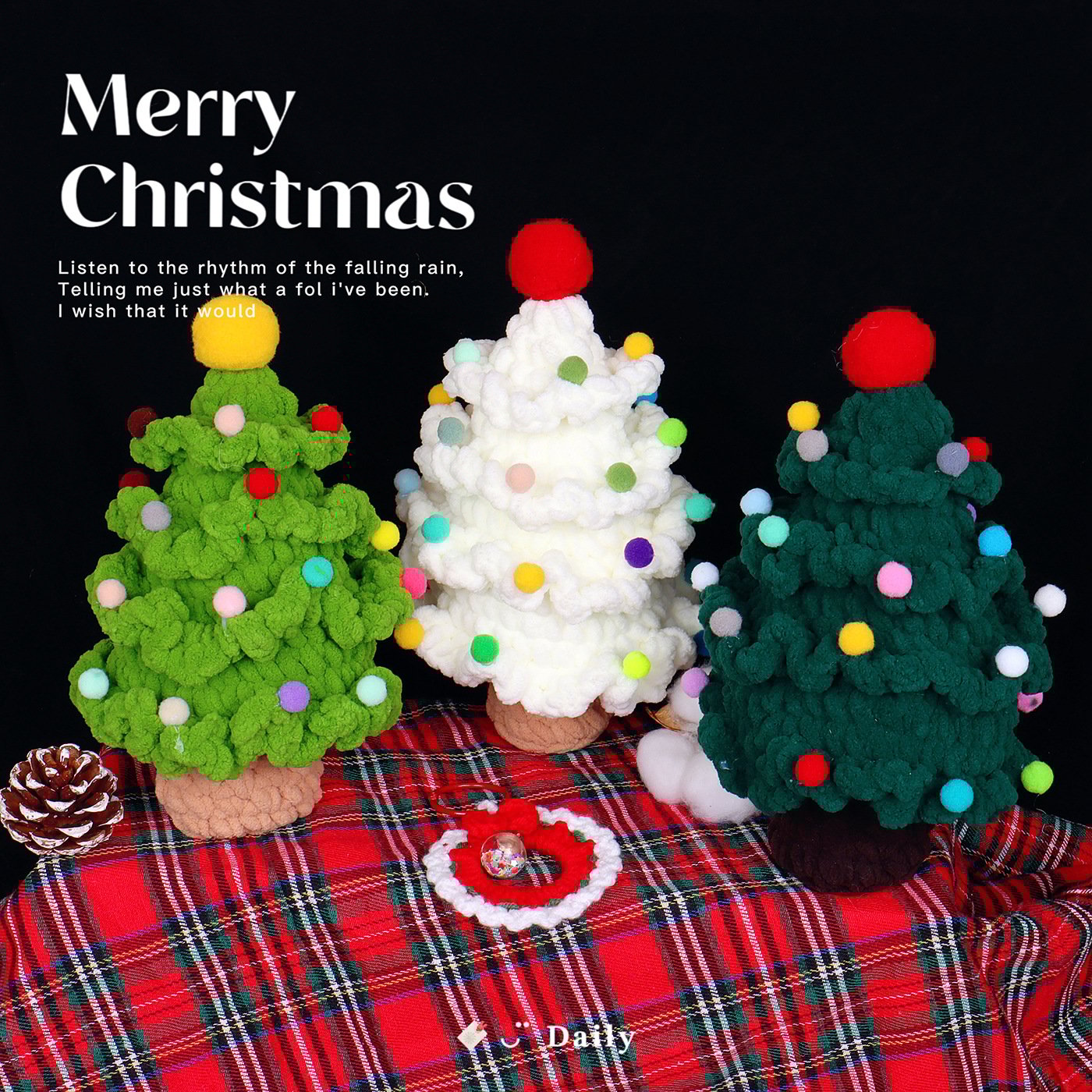 🎄TikTok Christmas Sale -70% OFF✨Handmade Crochet Christmas Tree – DIY Kit & Finished Piece