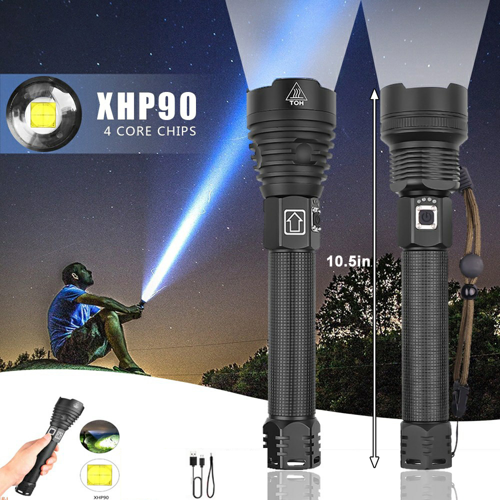 🔥Last Day 70% OFF🏠XHP90-LED Rechargeable Tactical Laser Flashlight-Buy 2 Free Shipping