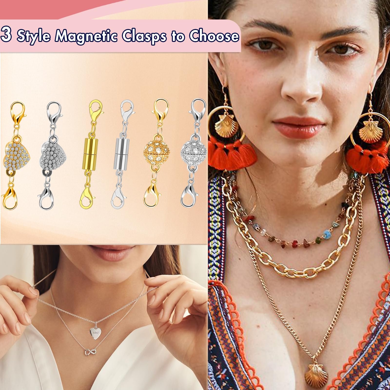 🎁TikTok Last Day Sale - 70% OFF🎉Magnetic Necklace Clasps and Closures