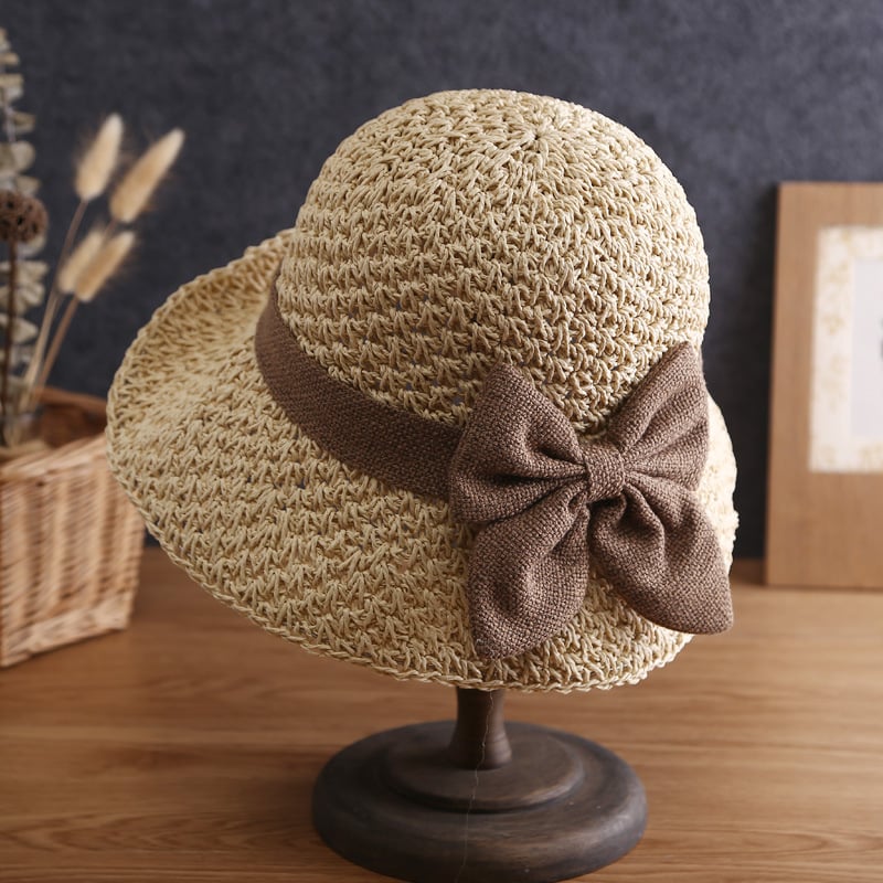 🔥Last Day 50% OFF🔥Elegant Crochet Straw Hat with Ruffle Detail