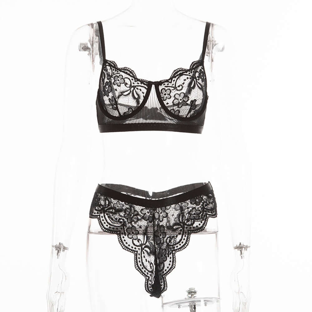 Sweet & Sexy Two Piece Lace Lingerie Set