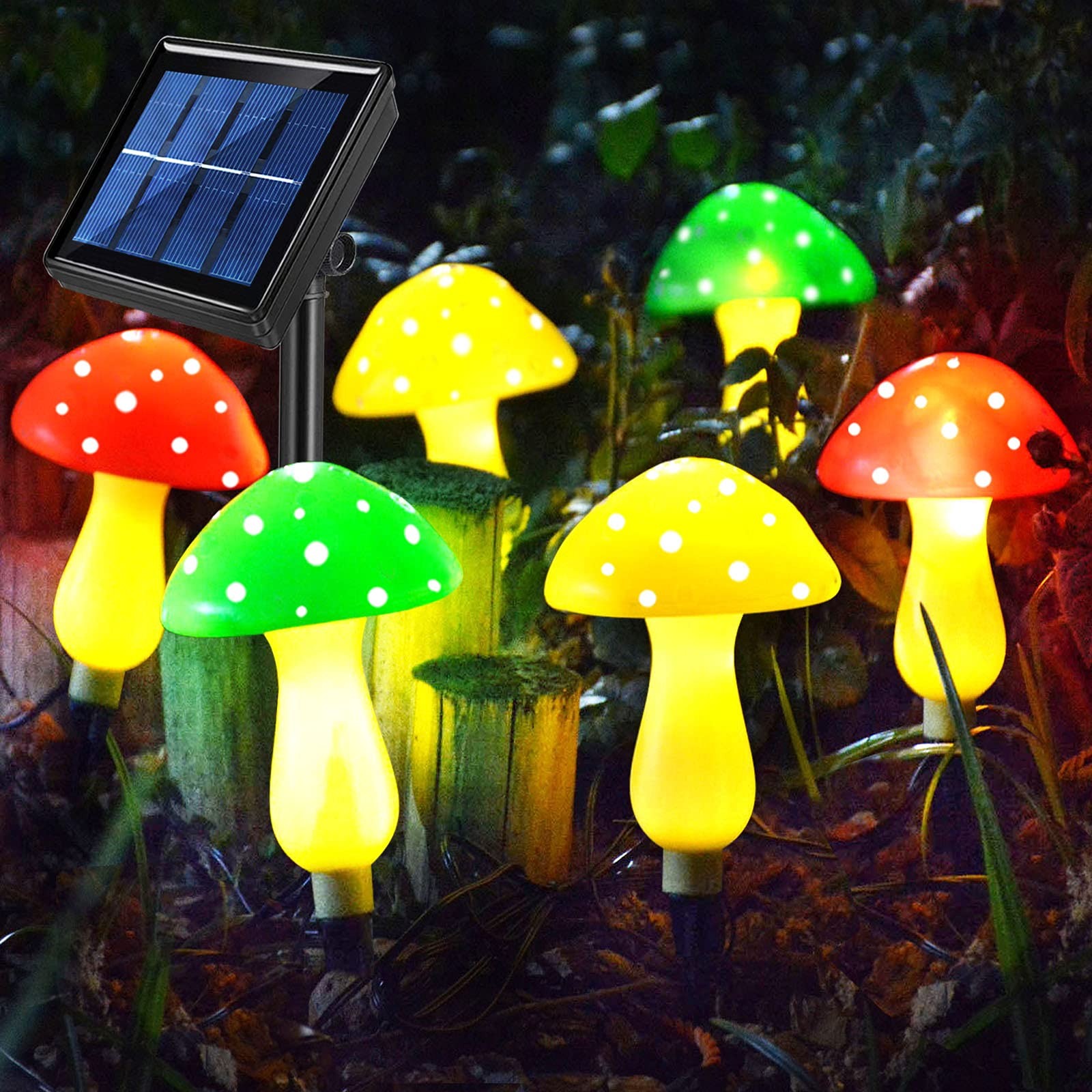 🔥Last Day 50% OFF - Rainproof mushroom solar lamp: garden decoration