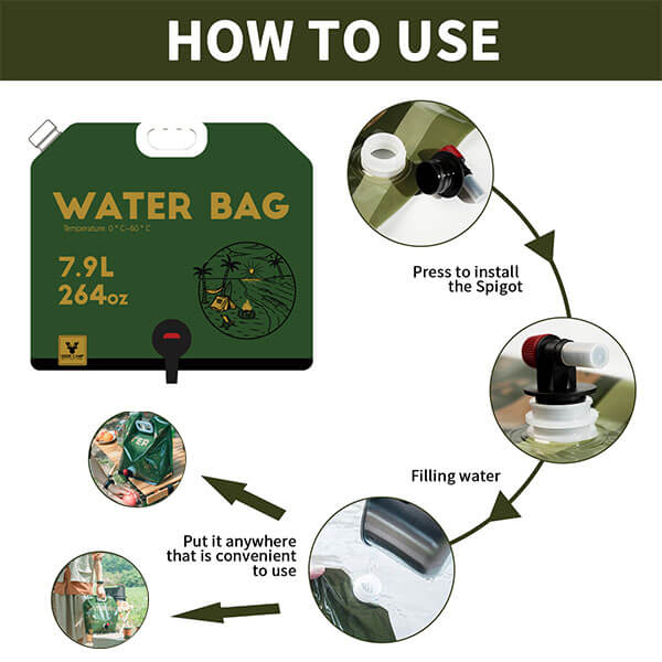 🔥Exclusive Summer Sale 50% OFF - 🏞️Outdoor Portable Folding Water Storage Bag with Spigot🌊