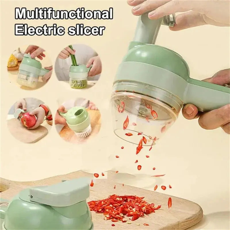 🔥Last Day Promotion 70% OFF🔥4 in 1 Portable Handheld Electric Vegetable Cutter Set