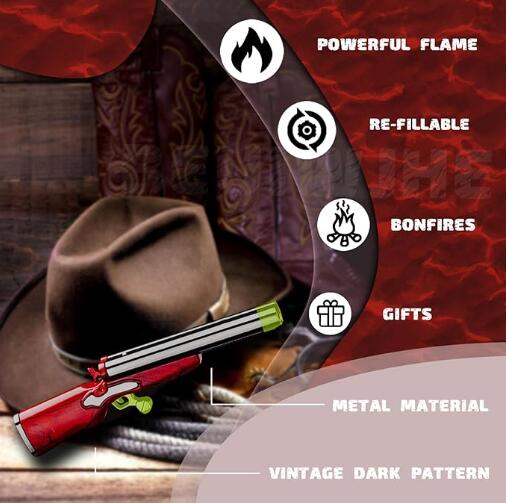 🔥Last Day Promotion - 50% OFF /Vintage Novelty Lighter, Refillable & Adjustable,Unique Mini Lighter for Men Fireplace Candles Camping BBQ