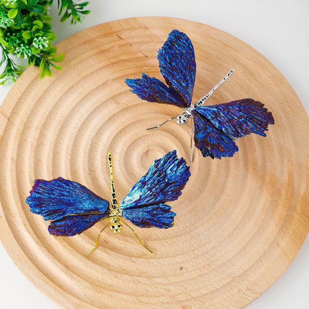 💜🦋AURA TOURMALINE KYANITE DRAGONFLY