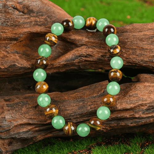 🎁TikTok Last Day Sale - 70% OFF🍀💰Money Attraction Bracelet with Green Aventurine & Tiger Eye