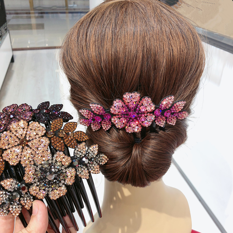 🎉Christmas Sale- 48% OFF⚡Vintage Rhinestones Flower Hair Comb