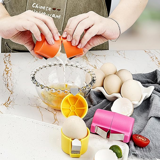 49% OFF🥚Efficient Egg Cracking Tool, Handy Egg Separator🍳