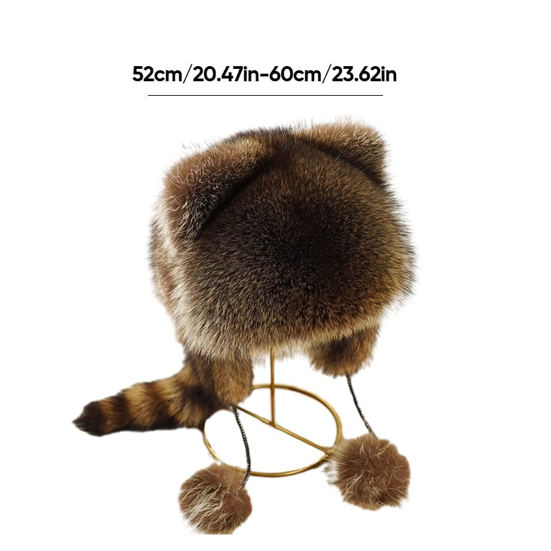 💥LAST DAY SALE 50% OFF🔥Cute Faux fur Raccoon Tail Parent-Child Plush Hat