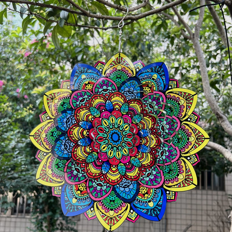 TikTok Last Day Promotion -70% OFF🎉Mesmerizing Mandala Wind Spinner: 3D Art in Motion