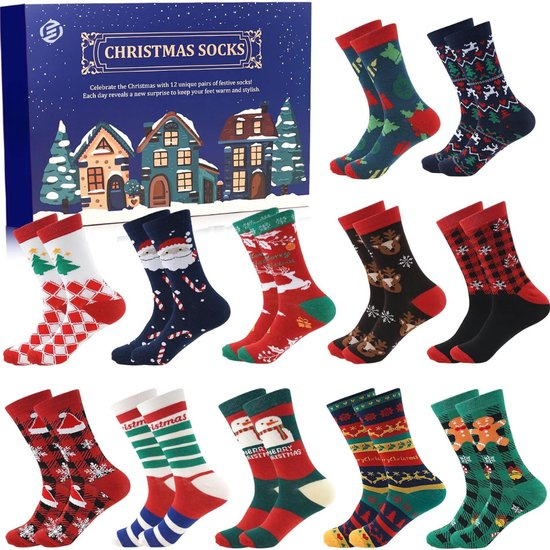 🎄🎅Christmas Presale - 49% OFF🎄-2024 Christmas Warm Socks Advent Calendar