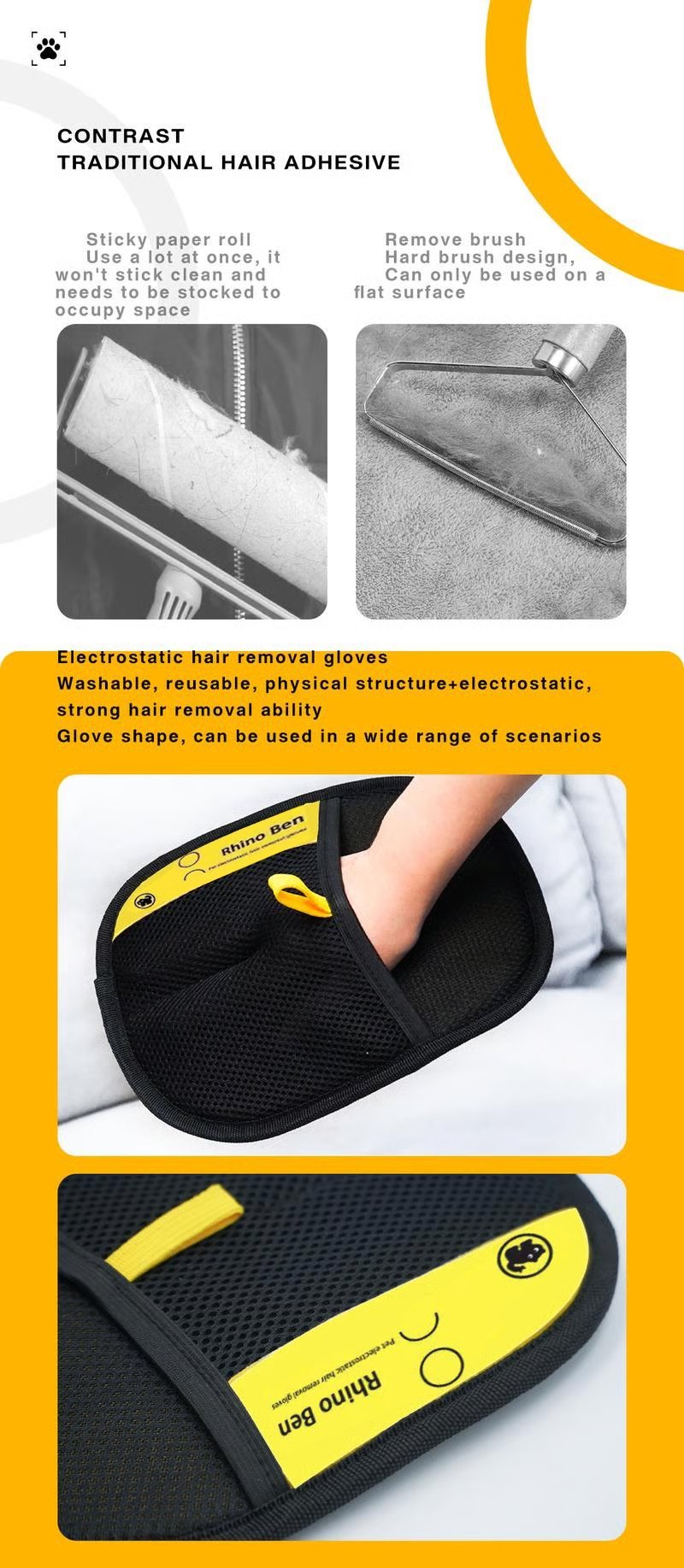 🎁TikTok Last Day Sale - 70% OFF🎉 Pet hair remover Electrostatic gloves