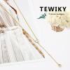 Tewiky Diamond Necklaces for Women, Dainty Gold Necklace 14k Gold Plated Long Lariat Necklace Simple Gold CZ Diamond Choker Necklaces for Women Trendy Gold Necklace Jewelry Gifts for Girls