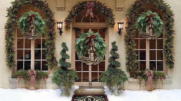 🎄🎅Christmas Presale - 49% OFF🎄-armhouse Christmas Wreath, Boho Wreath, Holiday Wreath