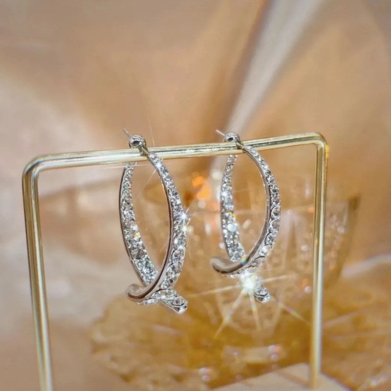 🎉🎉Early New Year Sale-49% OFF🔥Cross Curved Earrings(BUY MORE SAVE MORE)