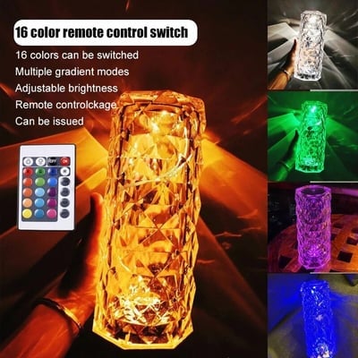 🔥(HOT SALE Promotion - 49% OFF) Touching Control Rose Crystal Lamp - Buy 2 Free Shipping