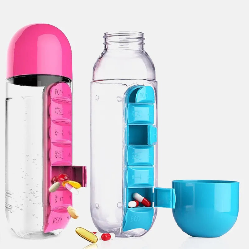 Synergy Water Bottle & Pill Organizer