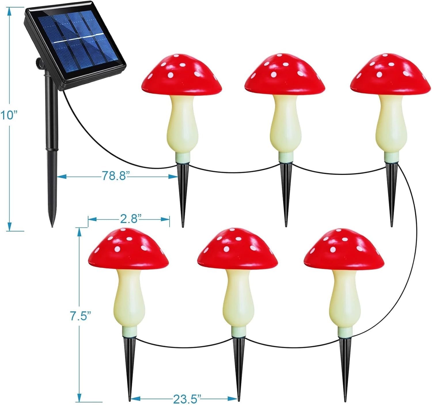 🔥Last Day 50% OFF - Rainproof mushroom solar lamp: garden decoration