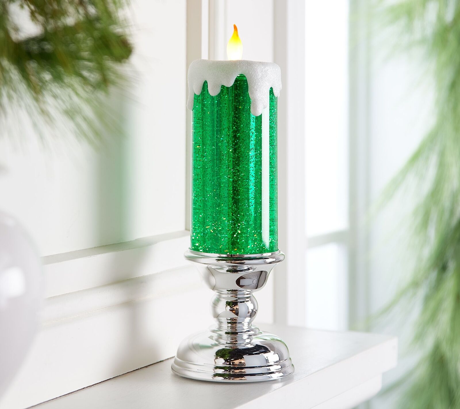 (🎄Christmas Hot Sale - 48% OFF) 🎁LED Christmas Candles With Pedestal, BUY 2 FREE SHIPPING