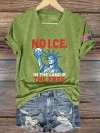 V-Neck Retro 4th Of July No Ice In The Land Of The Free Print T-Shirt