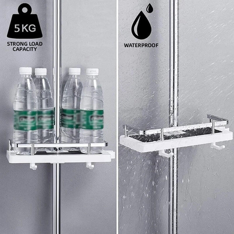 🔥Last Day Promotion - 63% OFF🔥Shower rod storage shelf(🌈🌈BUY MORE SAVE MORE)