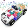 🔥Last Day Promotion 70% OFF🔥Light Up Transparent Gears Police Car Toy