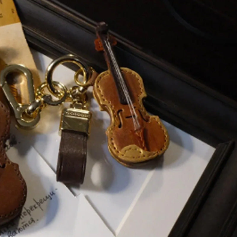 🌲Early Christmas Sale 49% OFF -🎻Crafted Leather Violin & Cello Keychain