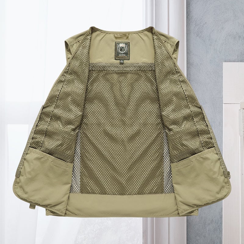 (🔥Last Day Promotion 50% OFF) Breathable Mesh Zip Cargo Vest - Buy 2 Get Extra 10% OFF & Free Shipping