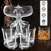 6 Shot Glass Dispenser Holder Liquor