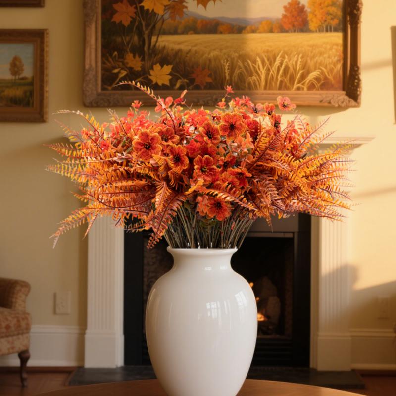 Realistic Fall Fake Flowers UV Resistant