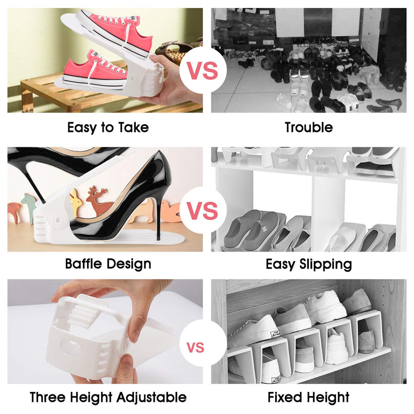 (🔥Last Day Promotion-60%OFF)Adjustable Shoe Rack Space Saver(Buy 2 get 1 Free)