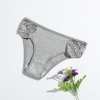 Women's Threaded Solid Color Low-rise Lace Breathable Double-stop Briefs