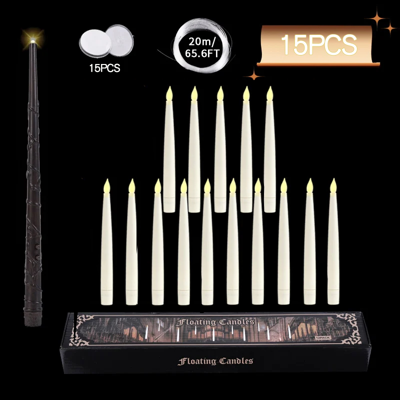 🌲Early Christmas Sale 50% Off🌲Floating Candles with Magic Wand Remote