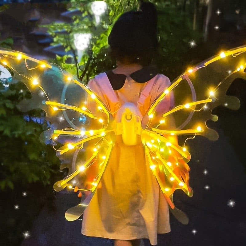 (🎉Last Day Promotion 50% OFF) Girls Electrical Butterfly Wings With Lights Glowing