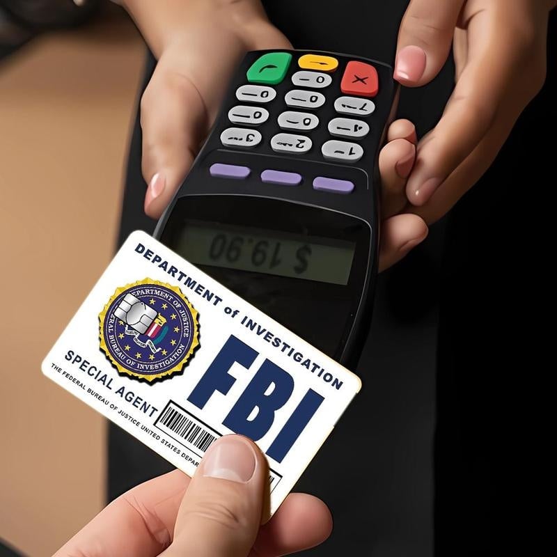 🕵️‍♂️ Secret Agent Card Skins Kit: FBI/ICE Designs  • Cosplay & Gift Stickers