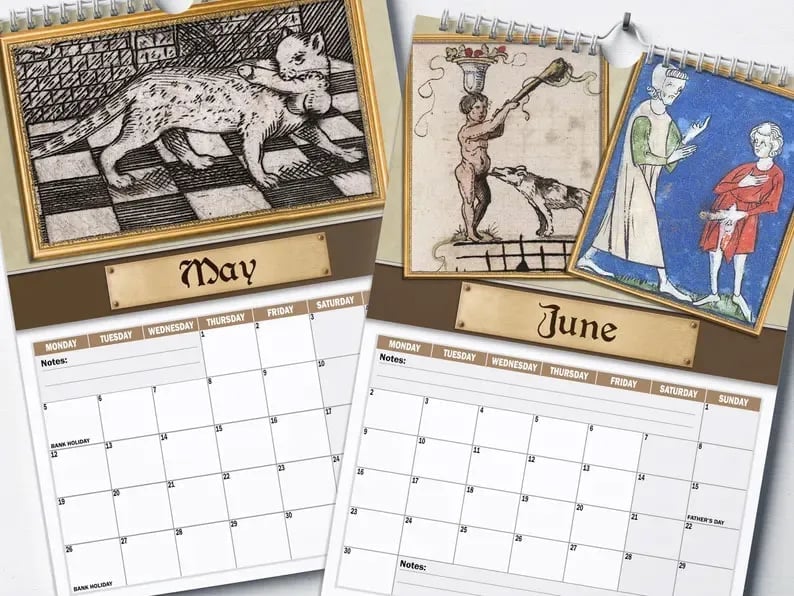 🔥This Week's Special Offer 49% OFF - 2025 New Medieval Dick Pics Calendar