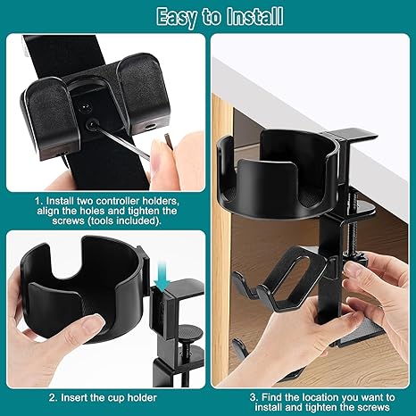 🔥Last Day Promotion 70% OFF🔥Desk Cup Holder & Headphone Hanger⚡️Buy 2  Free Shipping