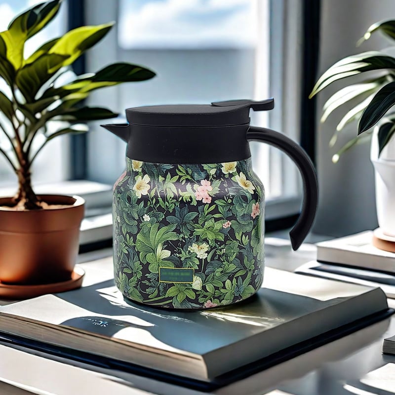 🔥Letzter Tag 49 % Rabatt✨Vintage-Blumenmustertassen-Thermoskanne – Eingebauter Infuser