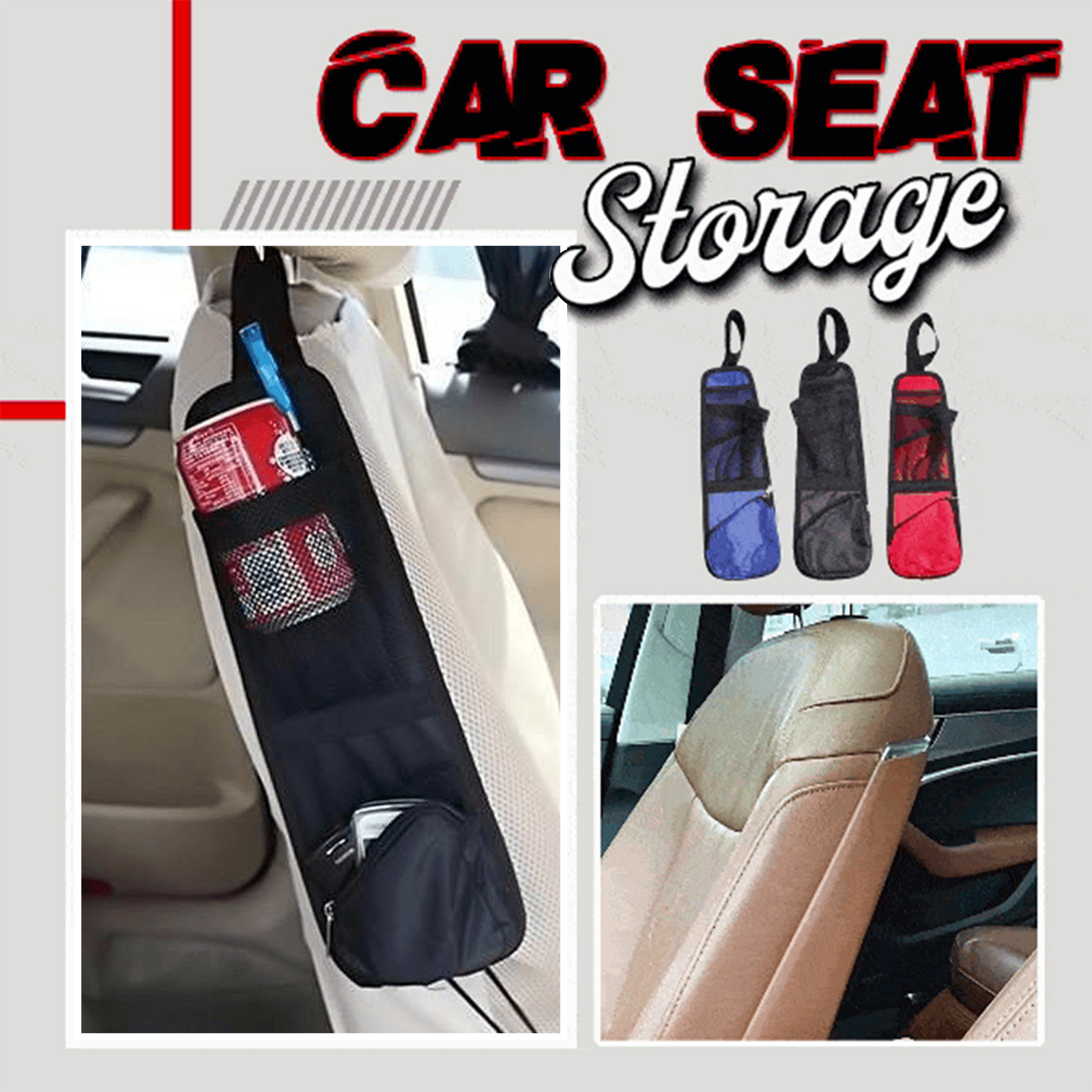 (Summer Flash Sale- 50% OFF) Car Seat Hanging Storage Bag