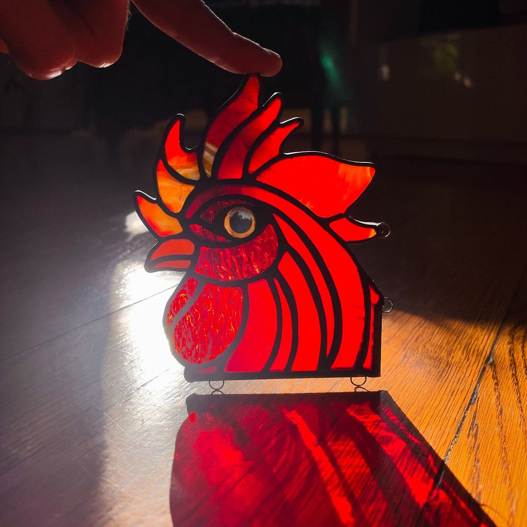 🔥Halloween Sale !!! [70% OFF] -Handmade cock Suncatcher