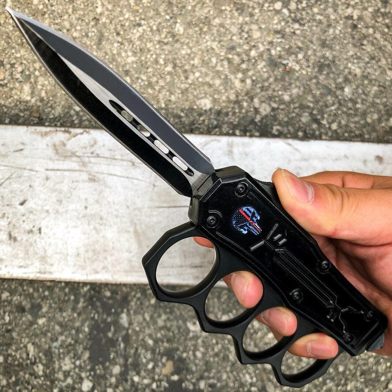 Spartan Punisher Skull Knuckle OTF