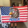 The perfect 4th of July gift!🎁 - Funny American Flag Bald Eagle MERICA 3x5ft