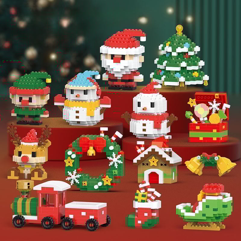 🎁Limited Time 49% OFF-🎄Santa Claus Design Building Blocks Toy D01