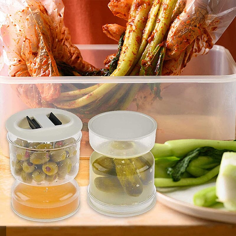 🔥(Last Day Sale- 50% OFF) Pickle and Olives Jar Container with Strainer
